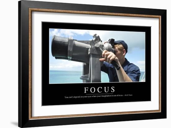 Focus: Inspirational Quote and Motivational Poster-null-Framed Photographic Print