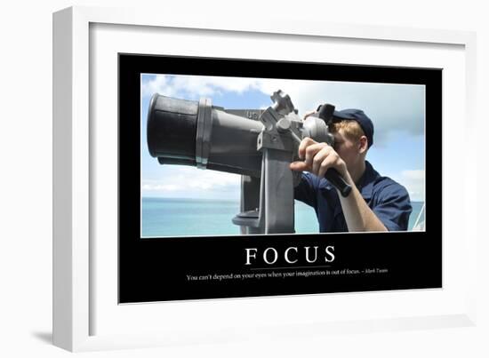 Focus: Inspirational Quote and Motivational Poster-null-Framed Photographic Print