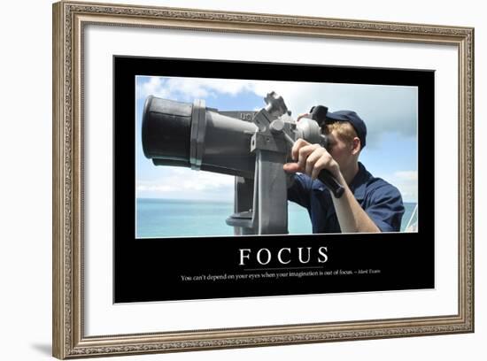 Focus: Inspirational Quote and Motivational Poster-null-Framed Photographic Print