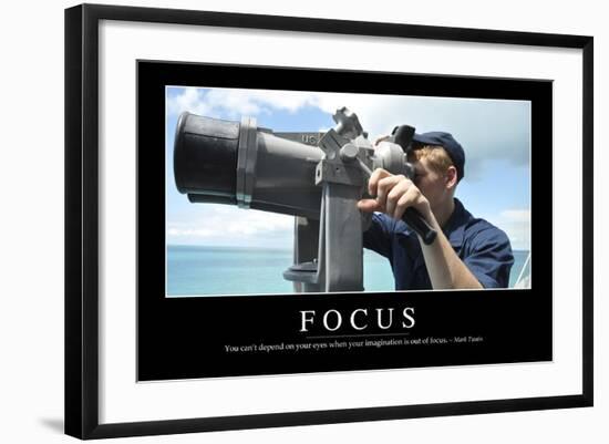 Focus: Inspirational Quote and Motivational Poster-null-Framed Photographic Print