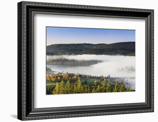 Fog about the Schluchsee, Black Forest, Baden-Wurttemberg, Germany-Markus Lange-Framed Photographic Print