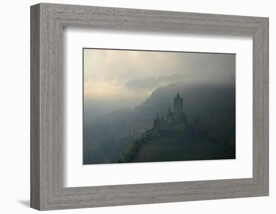 Fog Above the Imperial Castle Near Cochem on the Moselle-Uwe Steffens-Framed Photographic Print