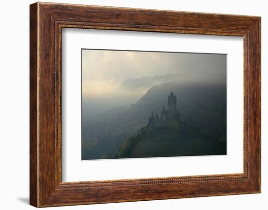 Fog Above the Imperial Castle Near Cochem on the Moselle-Uwe Steffens-Framed Photographic Print