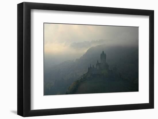 Fog Above the Imperial Castle Near Cochem on the Moselle-Uwe Steffens-Framed Photographic Print