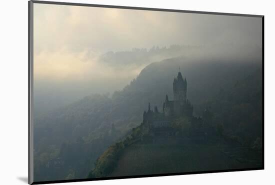 Fog Above the Imperial Castle Near Cochem on the Moselle-Uwe Steffens-Mounted Photographic Print