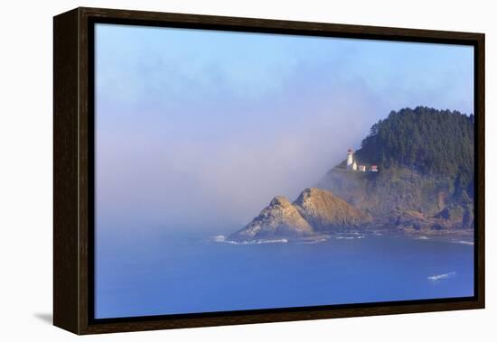 Fog Adds Beauty to Heceta Head Lighthouse, Oregon Coast, Pacific Ocean-Craig Tuttle-Framed Premier Image Canvas