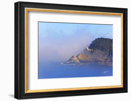 Fog Adds Beauty to Heceta Head Lighthouse, Oregon Coast, Pacific Ocean-Craig Tuttle-Framed Photographic Print