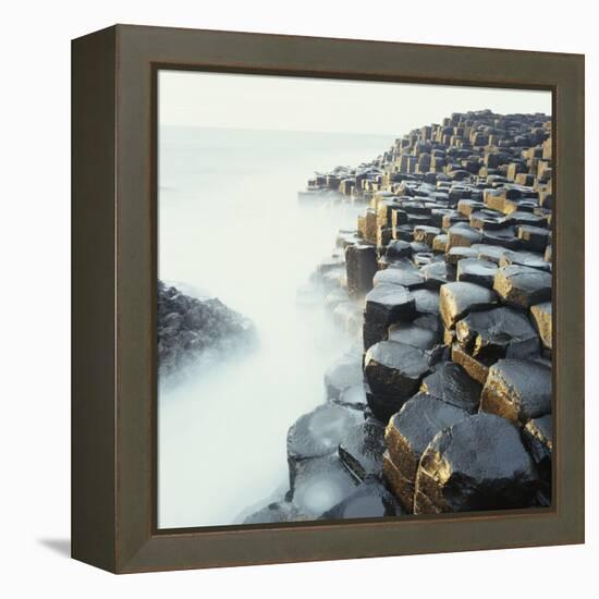 Fog at Basalt Columns of Giants Causeway-Micha Pawlitzki-Framed Premier Image Canvas