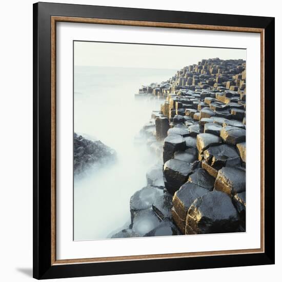 Fog at Basalt Columns of Giants Causeway-Micha Pawlitzki-Framed Photographic Print