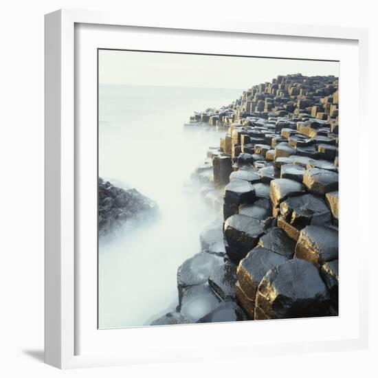 Fog at Basalt Columns of Giants Causeway-Micha Pawlitzki-Framed Photographic Print