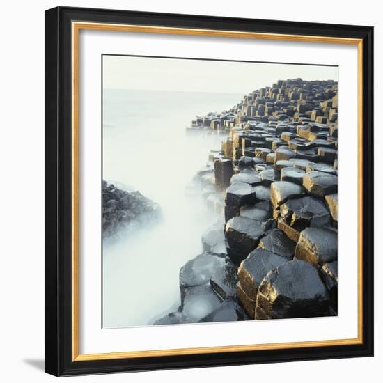 Fog at Basalt Columns of Giants Causeway-Micha Pawlitzki-Framed Photographic Print