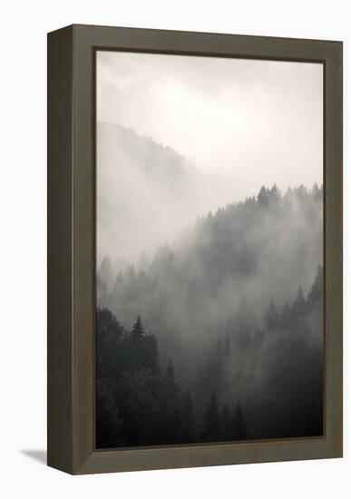 Fog Covering The Mountain Forests-Gudella-Framed Stretched Canvas