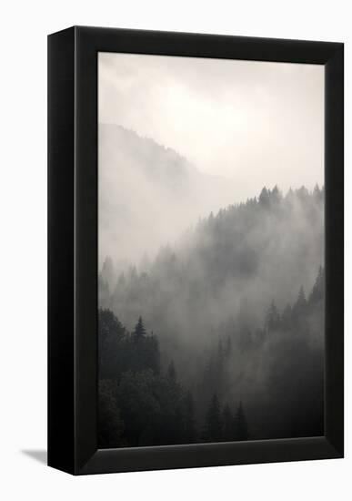 Fog Covering The Mountain Forests-Gudella-Framed Stretched Canvas