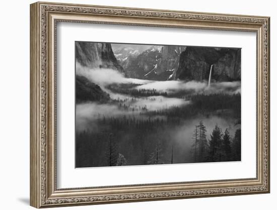 Fog Floating in Yosemite Valley-null-Framed Art Print