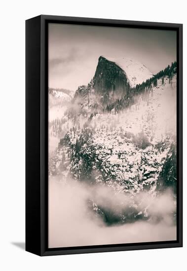 Fog Framed Half Dome and Yosemite Valley, National Parks, California-Vincent James-Framed Premier Image Canvas