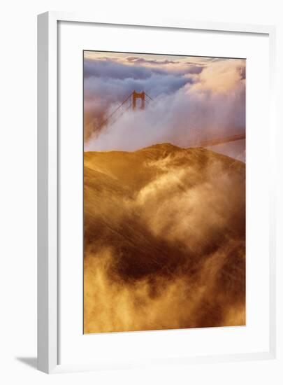 Fog Gate Golden Gate Bridge Unique Perspective San Francisco California-Vincent James-Framed Photographic Print