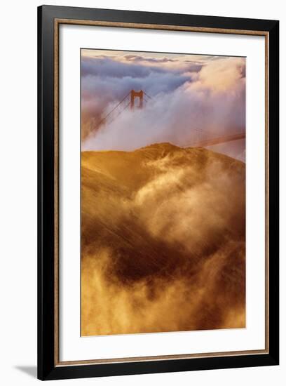 Fog Gate Golden Gate Bridge Unique Perspective San Francisco California-Vincent James-Framed Photographic Print