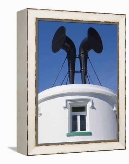 Fog Horns on Lighthouse-Adrian Bicker-Framed Premier Image Canvas