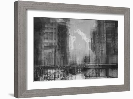 fog in the city,2019,(mixed media)-Alex Caminker-Framed Giclee Print