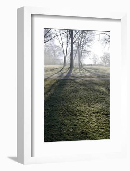 Fog in the Early Morning, Altonaer Balkon, Elbberg, Altona, Hanseatic City of Hamburg, Germany-Axel Schmies-Framed Photographic Print