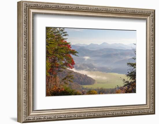 Fog in Valleys Smoky Mountain National Park Viewed from Foothills Parkway-Trish Drury-Framed Photographic Print