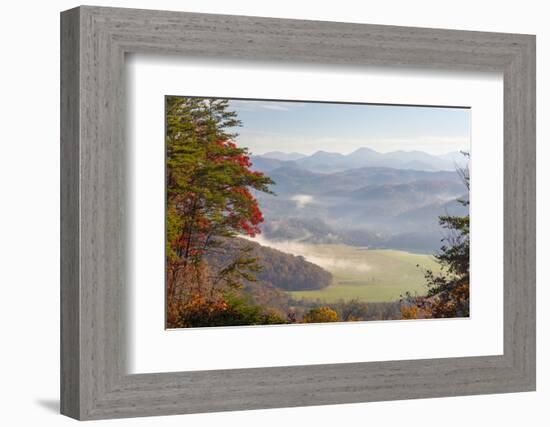 Fog in Valleys Smoky Mountain National Park Viewed from Foothills Parkway-Trish Drury-Framed Photographic Print