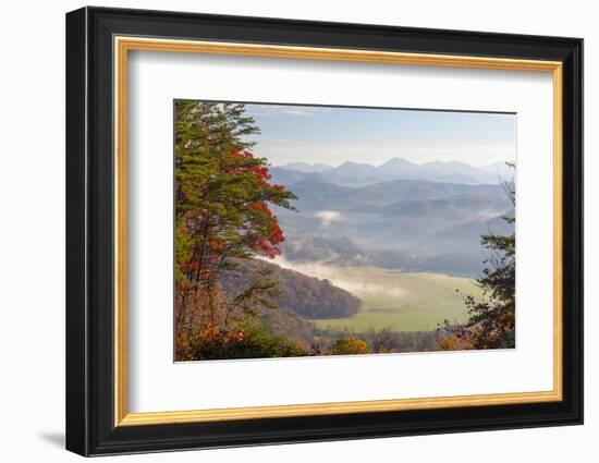 Fog in Valleys Smoky Mountain National Park Viewed from Foothills Parkway-Trish Drury-Framed Photographic Print