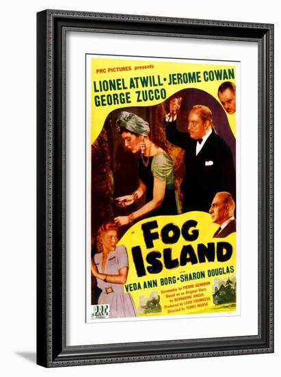 Fog Island, Sharon Douglas, Jacqueline De Wit, Lionel Atwill, George Zucco, Jerome Cowan, 1945-null-Framed Art Print