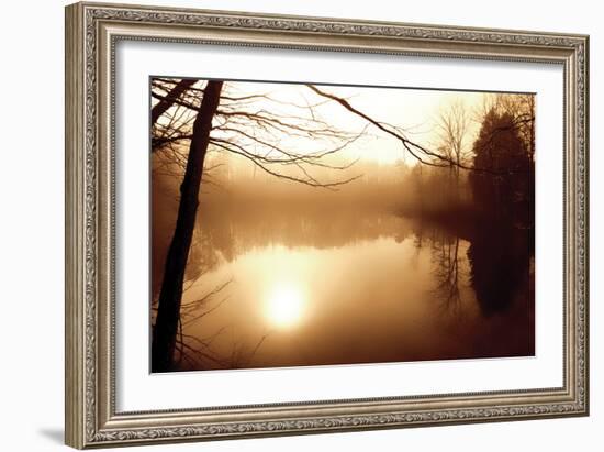 Fog on Shelly Lake II-Alan Hausenflock-Framed Photographic Print