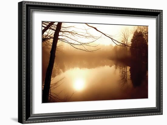 Fog on Shelly Lake II-Alan Hausenflock-Framed Photographic Print