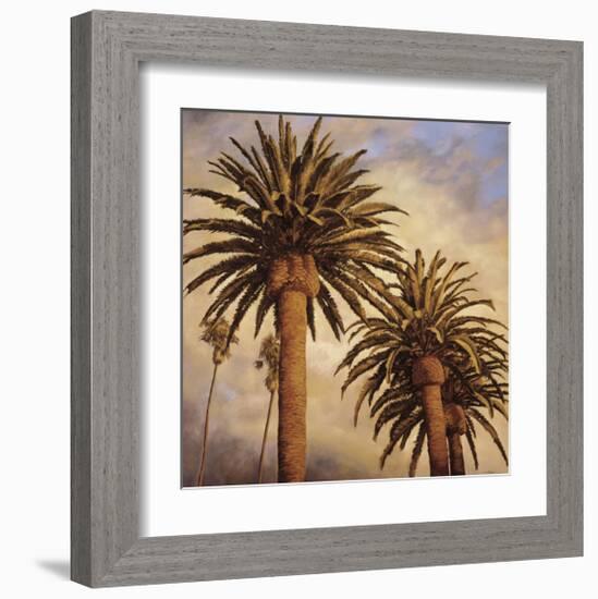 Fog over Canary Palms-Rick Garcia-Framed Giclee Print