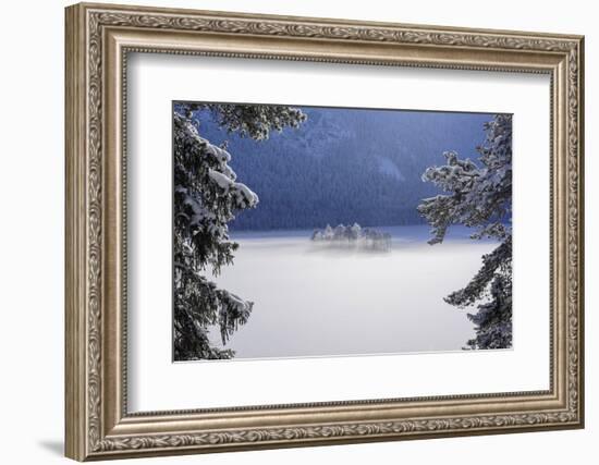 fog over frozen lake-Norbert Maier-Framed Photographic Print