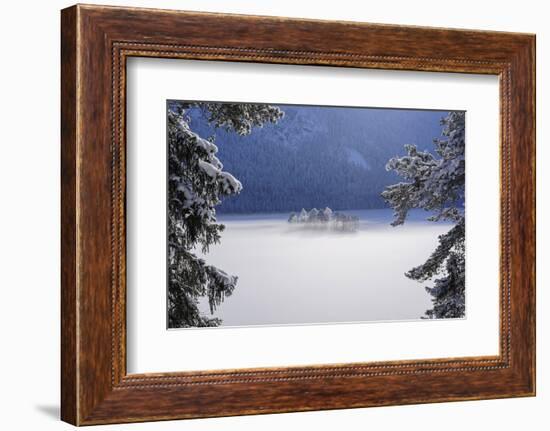 fog over frozen lake-Norbert Maier-Framed Photographic Print