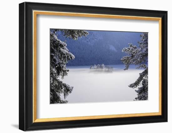 fog over frozen lake-Norbert Maier-Framed Photographic Print