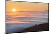 Fog over Olympic Mountains at sunrise, Washington State-Alan Majchrowicz-Mounted Photographic Print