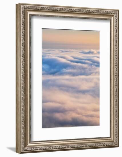 Fog over Strait of Juan de Fuca at sunrise. Seen from Olympic National Park, Washington State-Alan Majchrowicz-Framed Photographic Print