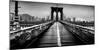 Fog over the Brooklyn Bridge, Brooklyn, Manhattan, New York City, New York State, USA-null-Mounted Photographic Print