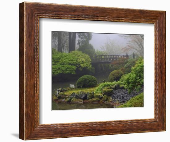 Fog, Portland Japanese Garden, Portland, USA, Oregon-Michel Hersen-Framed Photographic Print