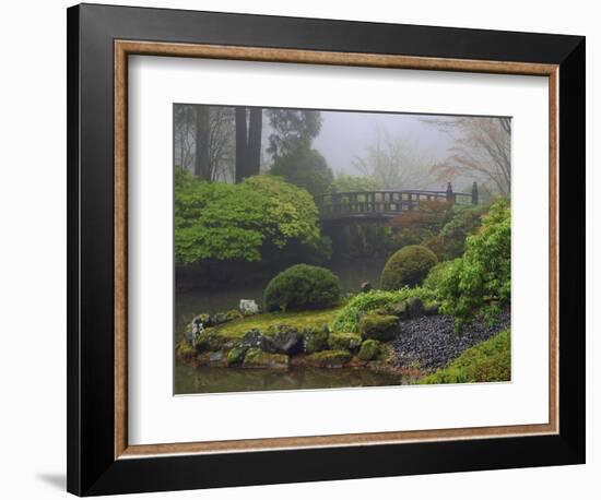 Fog, Portland Japanese Garden, Portland, USA, Oregon-Michel Hersen-Framed Photographic Print