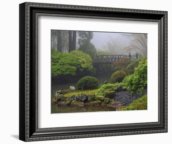 Fog, Portland Japanese Garden, Portland, USA, Oregon-Michel Hersen-Framed Photographic Print