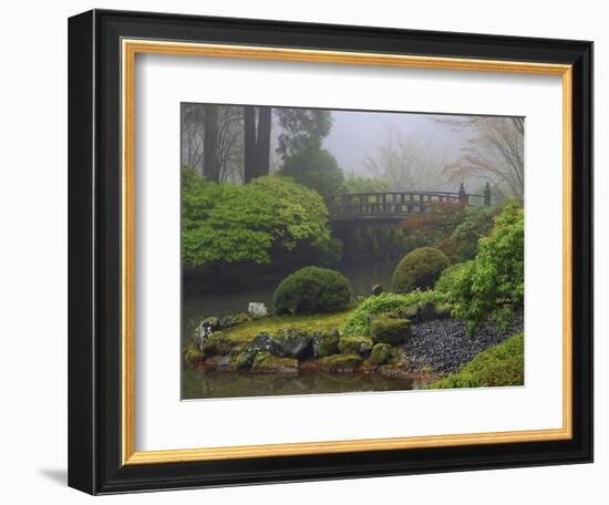 Fog, Portland Japanese Garden, Portland, USA, Oregon-Michel Hersen-Framed Photographic Print