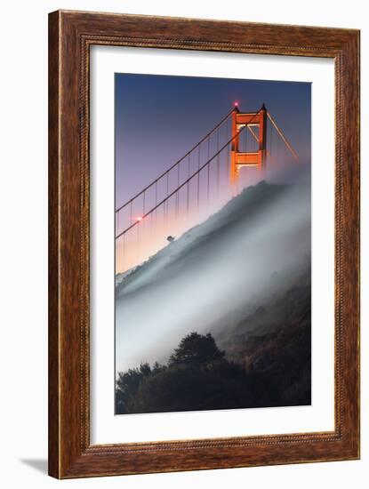 Fog Stream Movement and Mood at Golden Gate Twilight Marin San Francisco-Vincent James-Framed Photographic Print