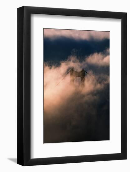 Fog Swarm at North Tower Golden Gate Bridge Mist Mood & Light-Vincent James-Framed Photographic Print