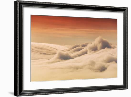 Fog Wave at Sunset Over San Francisco Bay Area Marin County-Vincent James-Framed Photographic Print