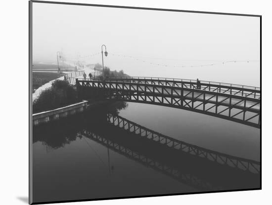 Fog White Out Bridge at Lake Merritt, Oakland-null-Mounted Photographic Print