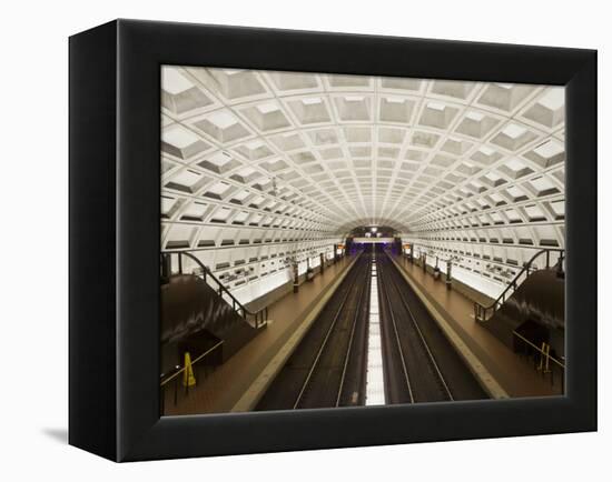 Foggy Bottom Metro Station Platform, Part of the Washington D.C. Metro System, Washington D.C., USA-Mark Chivers-Framed Premier Image Canvas