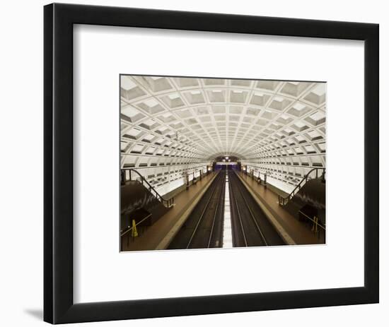 Foggy Bottom Metro Station Platform, Part of the Washington D.C. Metro System, Washington D.C., USA-Mark Chivers-Framed Photographic Print