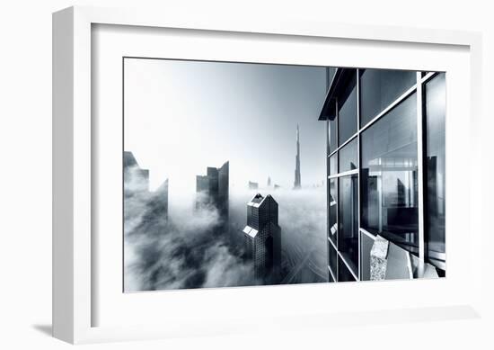 Foggy City-null-Framed Giclee Print