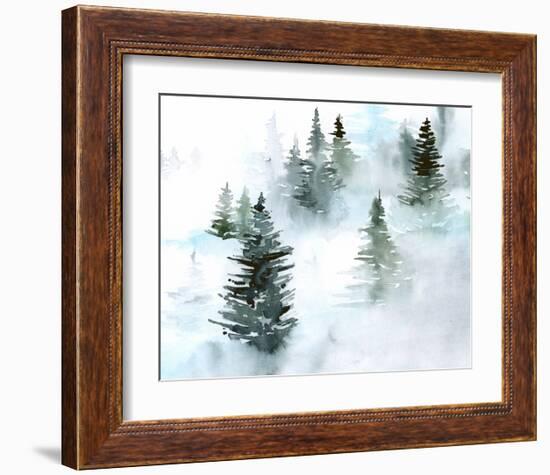 Foggy Evergreens I-Jennifer Parker-Framed Art Print