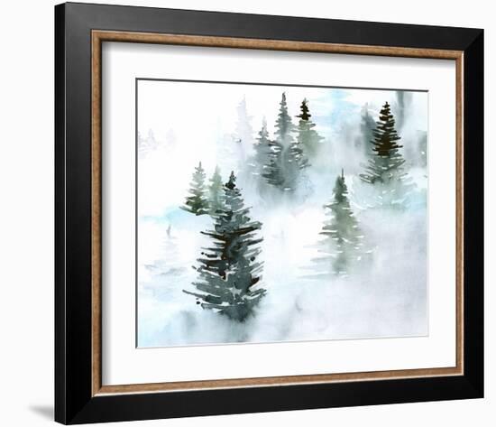 Foggy Evergreens I-Jennifer Parker-Framed Art Print